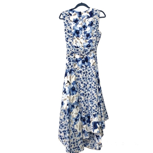 Calvin Klein Sleeveless Belted Handkerchief Floral Dress size 6 - Picture 5 of 11